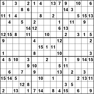 15er-Sudoku (5x3)